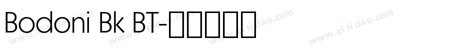 Bodoni Bk BT字体转换